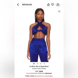 La Brea Top in Royal Blue From Revolve